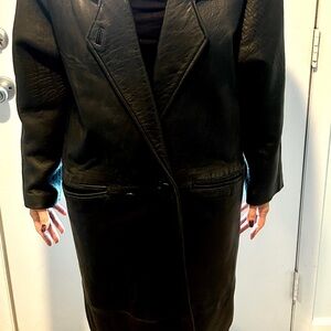 Elegant Black Leather Jacket for Women